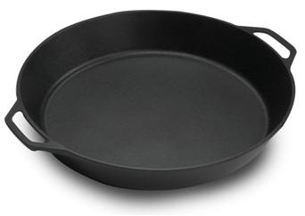 Lodge Cast Iron 15 Carbon Steel Skillet, CRS15, with double loop handles 